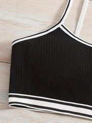Ribbed Wireless Bralette Colorblock Everyday Bra