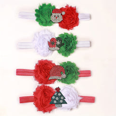 Christmas Floral Baby Headband For 0-2 Year Olds