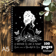 Mother Themed Spiral Coil Notebook for Women Friends Sister Mom