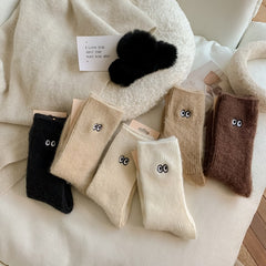 6 Pairs Cartoon Pattern Warm & Fuzzy Socks for Women