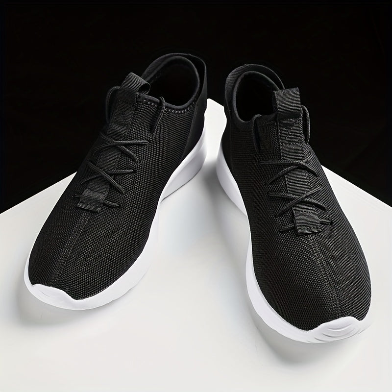 Men's Breathable Knit Lace Up Sneakers