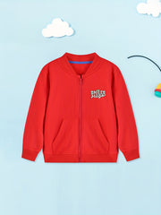 Boys Letter Print Jacket Zip Up Kids Clothing