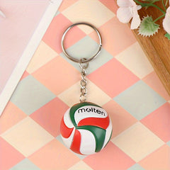 Creative Volleyball Keychain Small Sports Ball Key Chain Pendant Gift