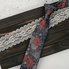 Men's Retro Floral Tie for Wedding
