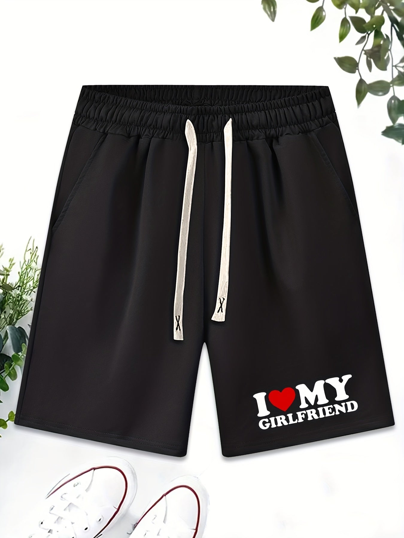 Men's Skull Basketball Player Print Shorts Elastic Waist Casual Drawstring Short