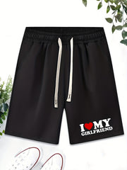 Men's Skull Basketball Player Print Shorts Elastic Waist Casual Drawstring Short