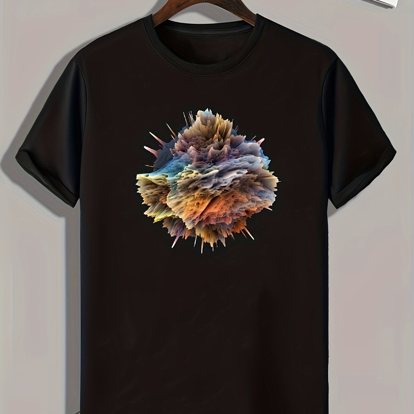 Pattern Print Men's Graphic T-shirt for Summer