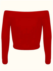 Ribbed Off Shoulder Knit Top