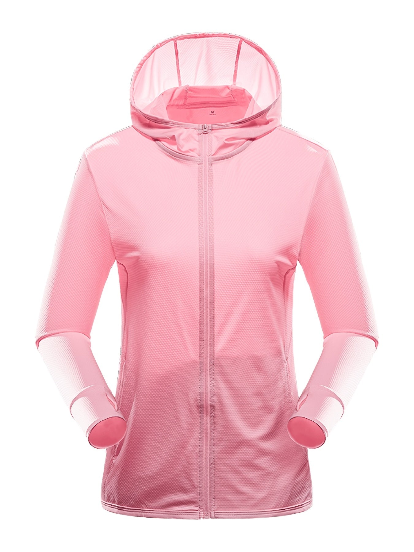 Women's UPF50 Protection Hooded Jacket Lightweight Full Zipper Long Sleeve