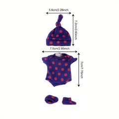 Cuddly Mini Reborn Doll Clothes Sets for Youngsters Dolls High Outfits