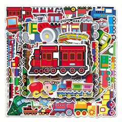 50pcs Cartoon Train Graffiti Stickers DIY Skateboard Phone Luggage Waterproof