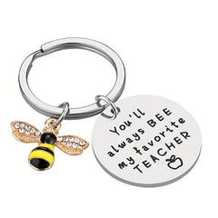 Favorite Teacher Bee Keychain Thank You Gift for Men