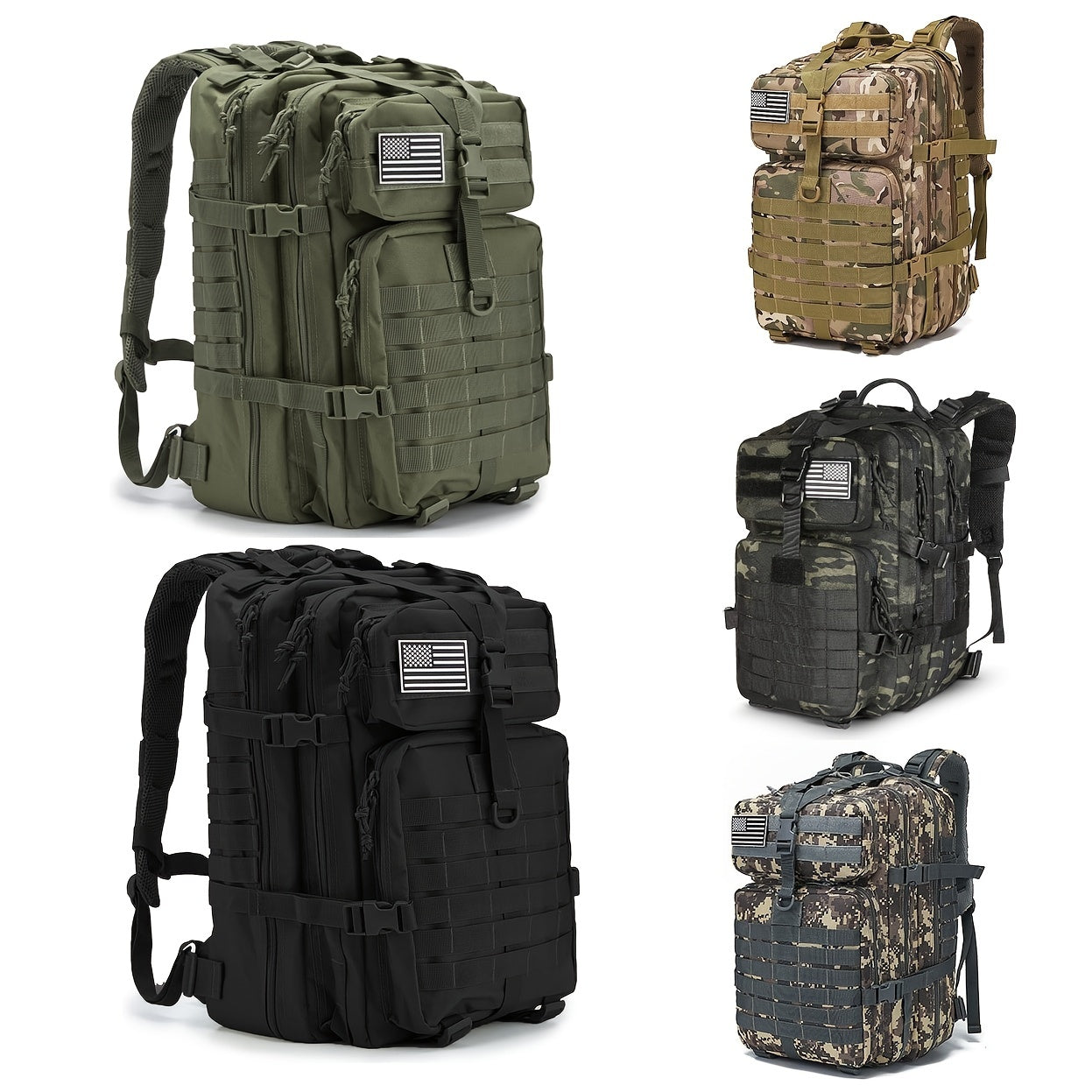 45L Tactical Backpack Men's Survival Large Capacity 3 Escape Bag