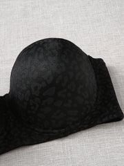 Leopard Print Molded Cup Balconette Bra
