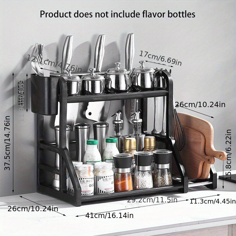 2 Tier Spice Rack Organizer for Kitchen Countertop Storage