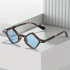 Geometric Frame Sunglasses Tinted Lens Rivet Eyewear