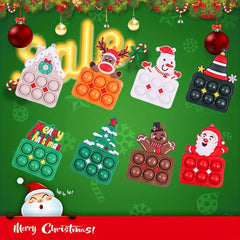 8pcs Christmas Bubble Joy Gift Stress Relief Squeeze Toys