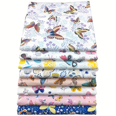 Butterfly Printing Twill Cotton Fabric Set for DIY Sewing Quilting