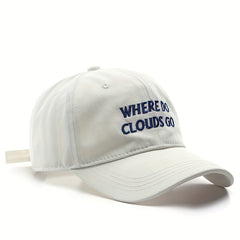 Letter Embroidery Unisex Baseball Cap Solid Casual Dad Hats Adjustable Sun Hats