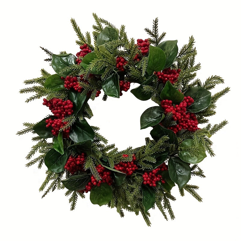 Christmas Red Fruit Wreath For Front Door Hanging - Home Decor