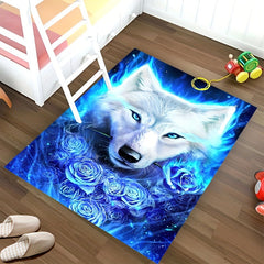 Flower Animal Wolf Carpet Living Room Bedroom Door Mat Non-slip