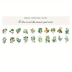 40pcs Waterproof Plant Flowers Stickers DIY Scrapbooking Crafts
