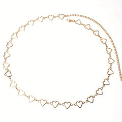 Heart Hollow Out Waist Chain Hip Hop Metal Waistband