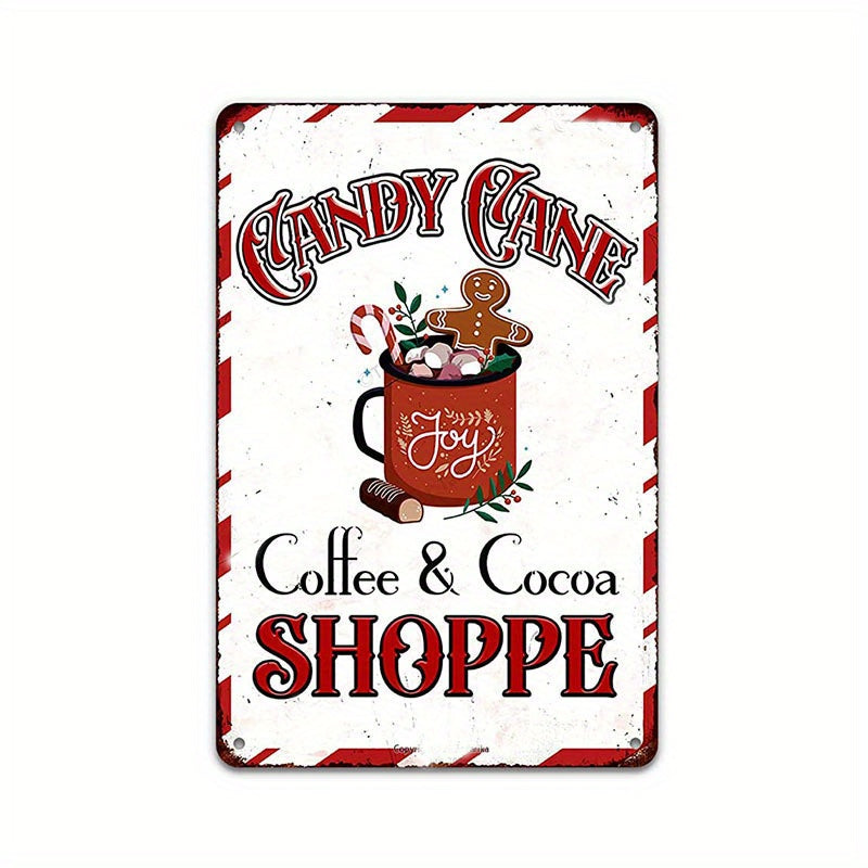 Vintage Metal Sign Coffee&Cocoa Hot Cocoa Metal Sign For Bars Restaurants