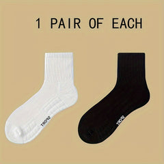 Men's Mid Crew Sport Socks - Sweat Absorbing & Breathable for Basketball