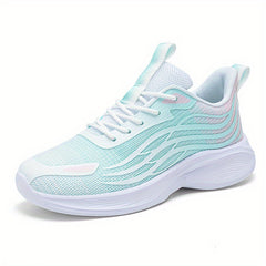 Breathable Lace Up Walking Shoes for Women - Non Slip Mesh Sneakers