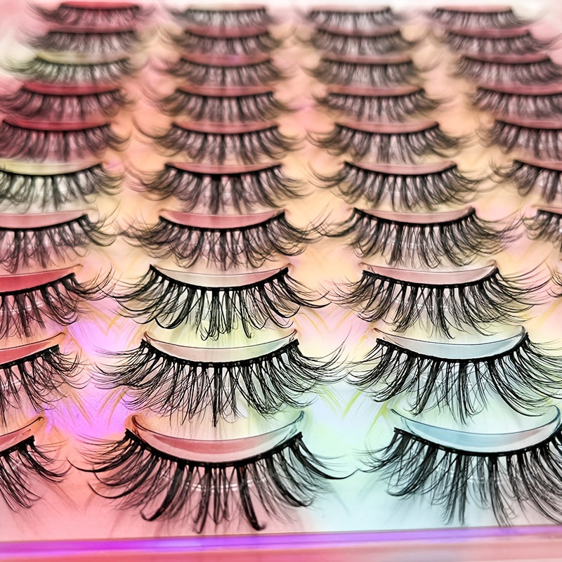 20 Pairs 3D Faux Mink False Lashes for Natural & Dramatic Makeup Look