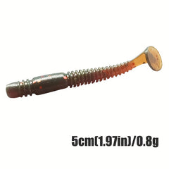 20pcs Soft Fishing Lures T Tail Worm Wobblers Swimbait