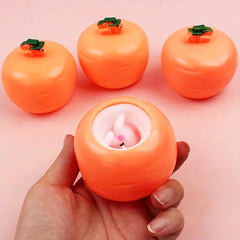 2pcs Bunny Squeeze Toy Carrot Head Fun Prank Gag Gift Educational Party Favor