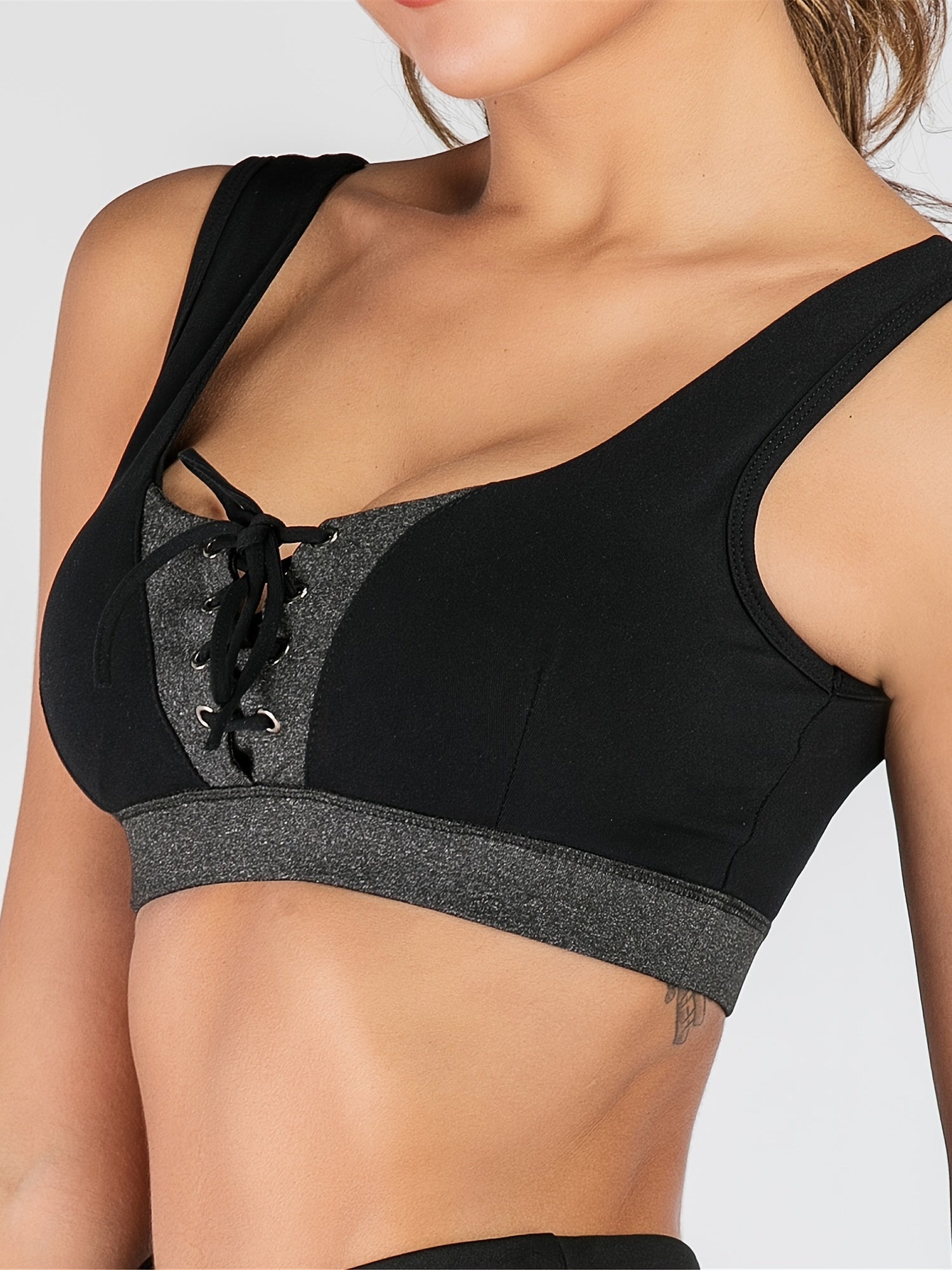 Drawstring Tie Sports Vest Backless Tank Top