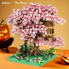 Cherry Tree House Bonsai Construction Set DIY Toys Halloween Christmas