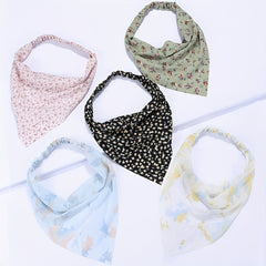 5pcs Colorful Floral Triangle Scarf Headband Turban Bandana Women Head Wrap