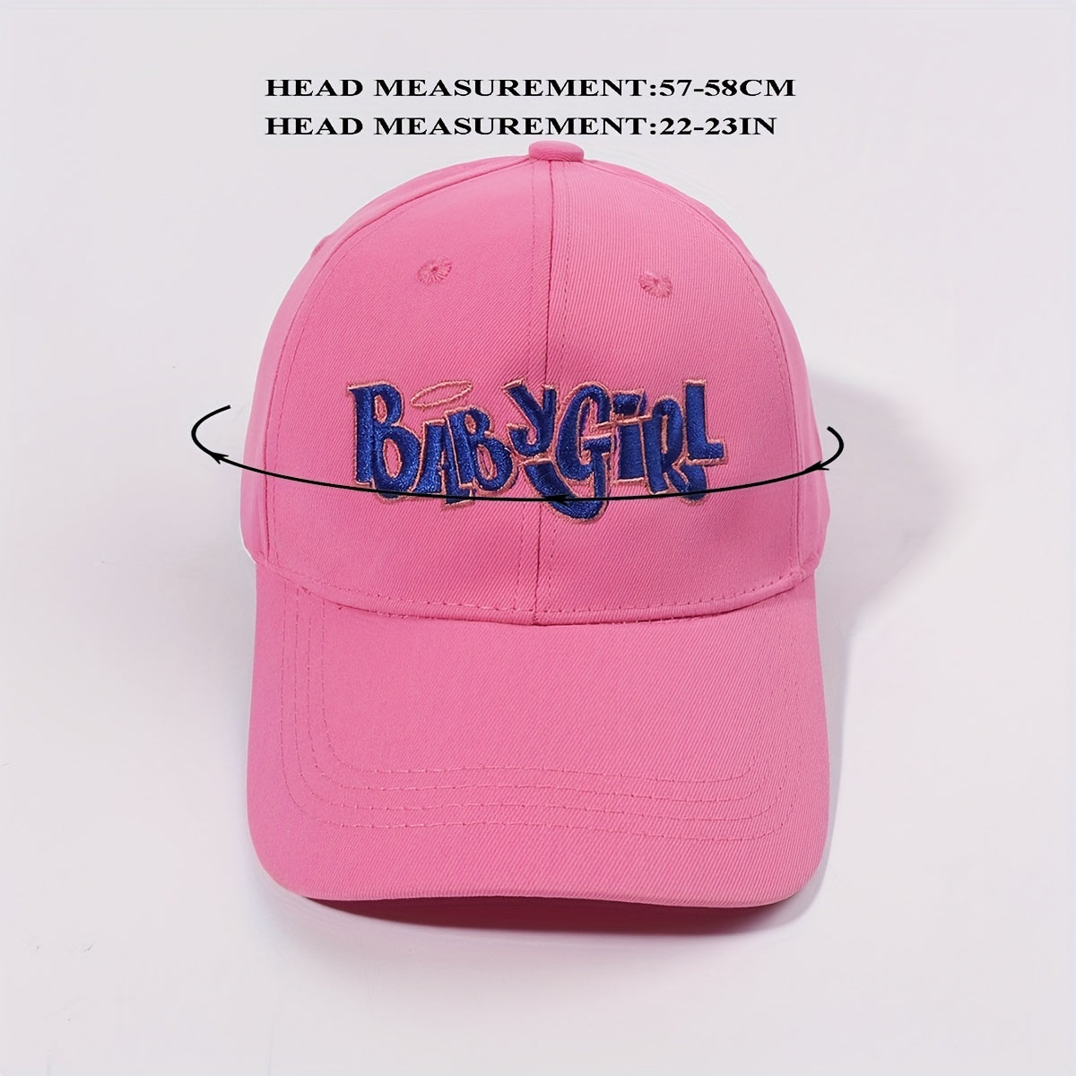 Pink Baby Girl Embroidered Cap Casual Dad Hat Sunscreen