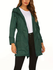 Casual Windproof Hooded Coat For Fall & Winter Women's Clothing
