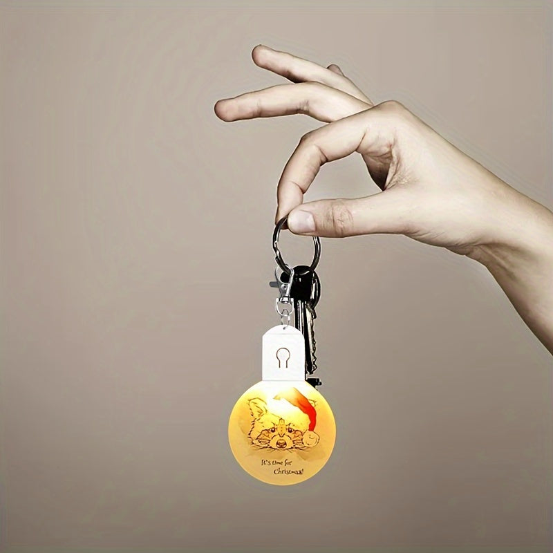 10pcs Acrylic Colorful LED Light Keychain Pendant
