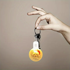 10pcs Acrylic Colorful LED Light Keychain Pendant