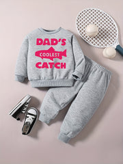 Baby Boy Fish Graphic Sweatshirt Pants Set Kids Clothes