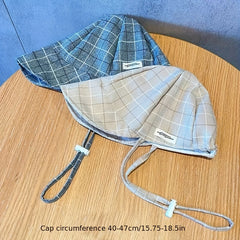 Baby Plaid Baseball Cap Fisherman Cap Spring Autumn Sunshade Children's Cap