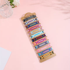 12pcs Bohemian Tassel Decor String Bracelet For Women
