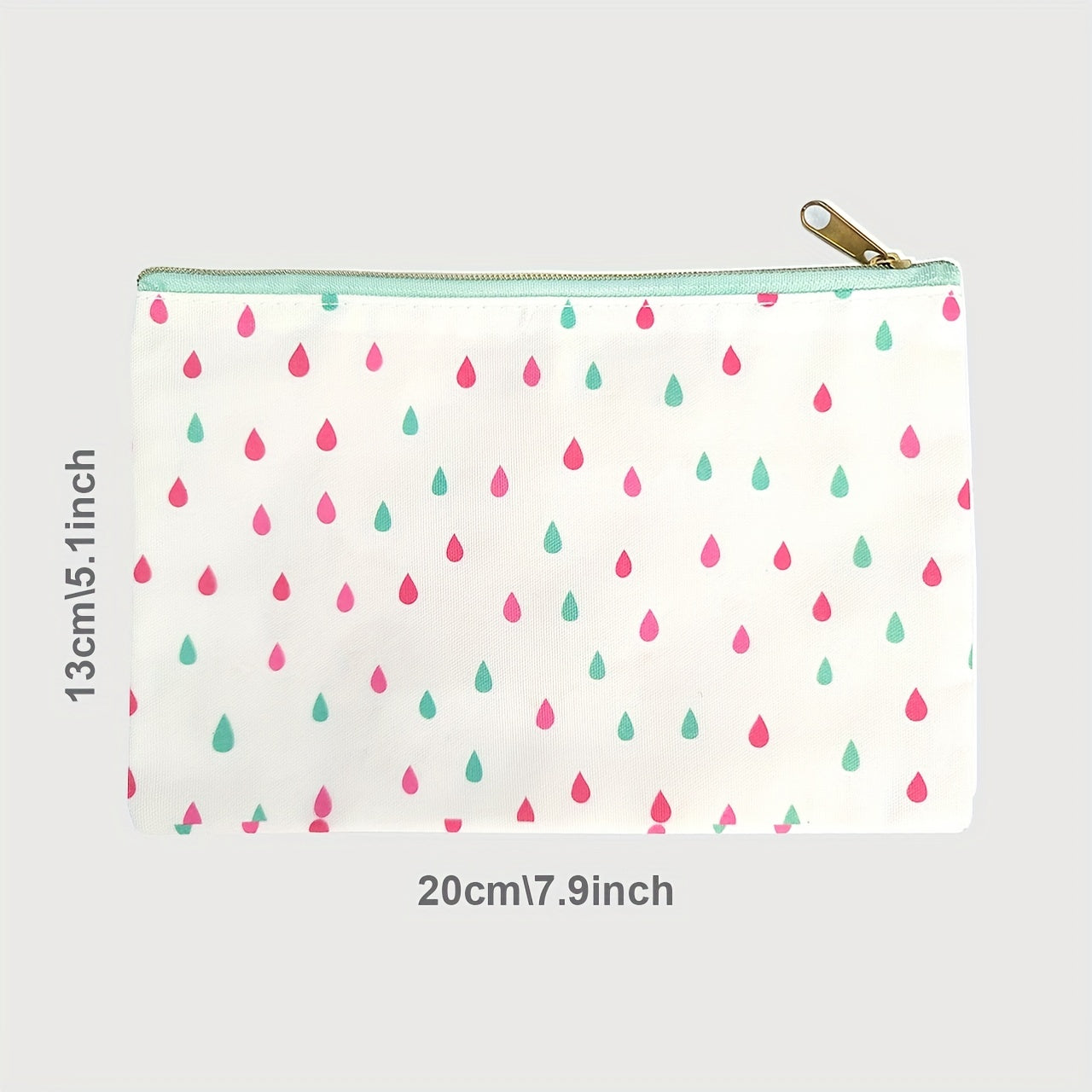 DIY Canvas Cosmetic Bag Zipper Makeup Pouch Travel Coin Purse