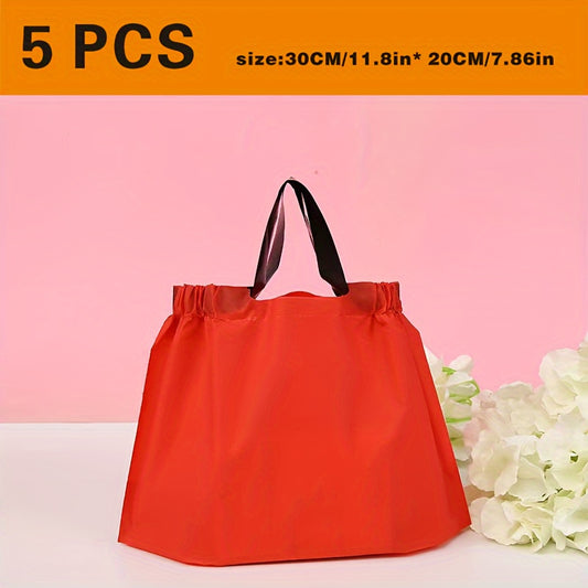 Red Christmas Gift Bag Catering Bread Shop Party Hand Packaging Bag