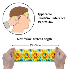Sunflower Unisex Sports Headband Sweat Wicking Stretchy & Breathable Polyester
