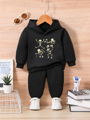 Baby Autumn Winter Sweater Set Dancing Skulls ghosts Print Halloween Outfit