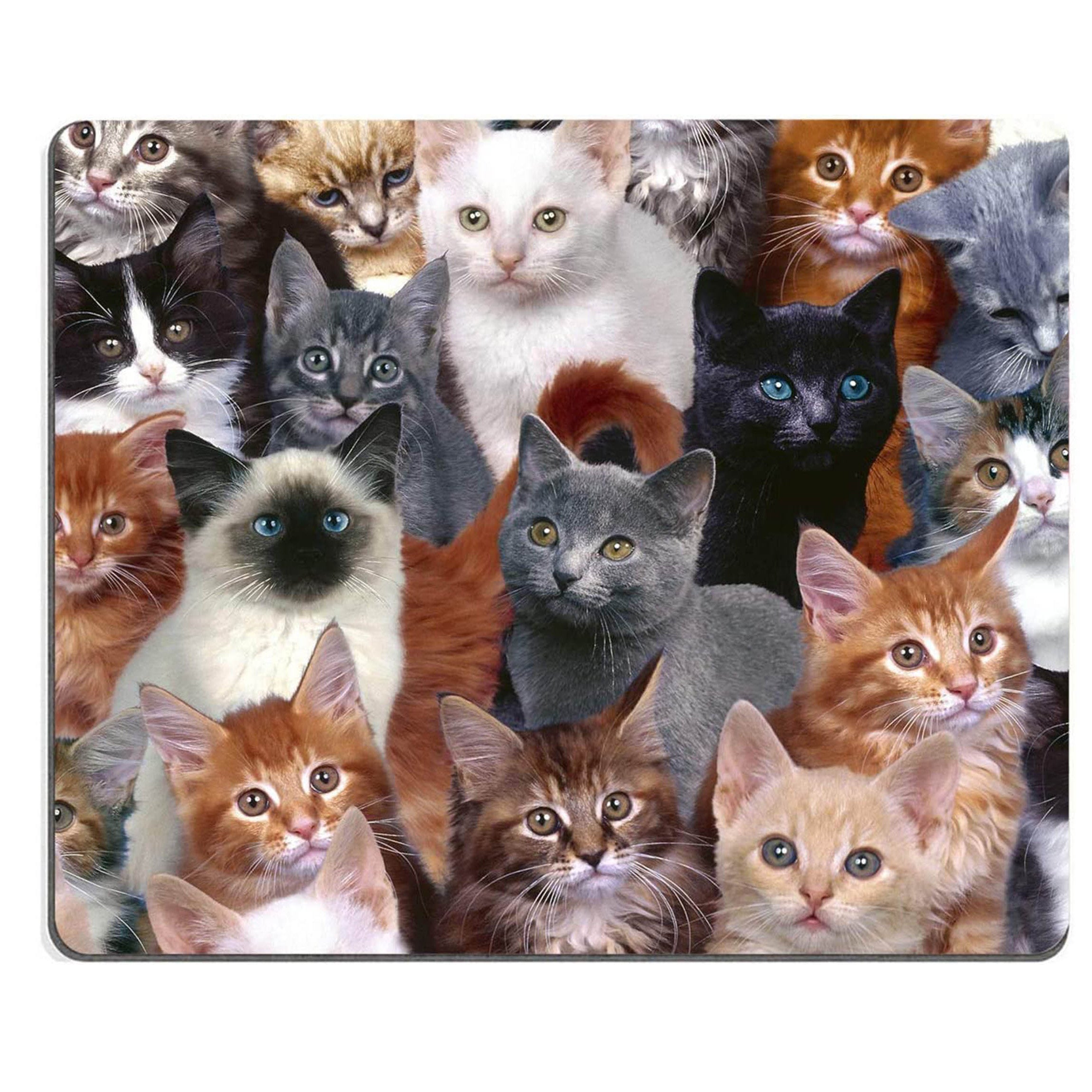 Non Slip Rubber Base Cat Mouse Pad for Computers