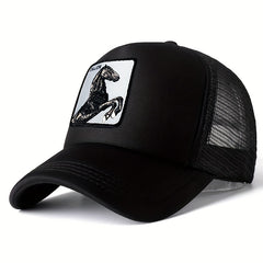 Animal Embroidered Mesh Cap for Men