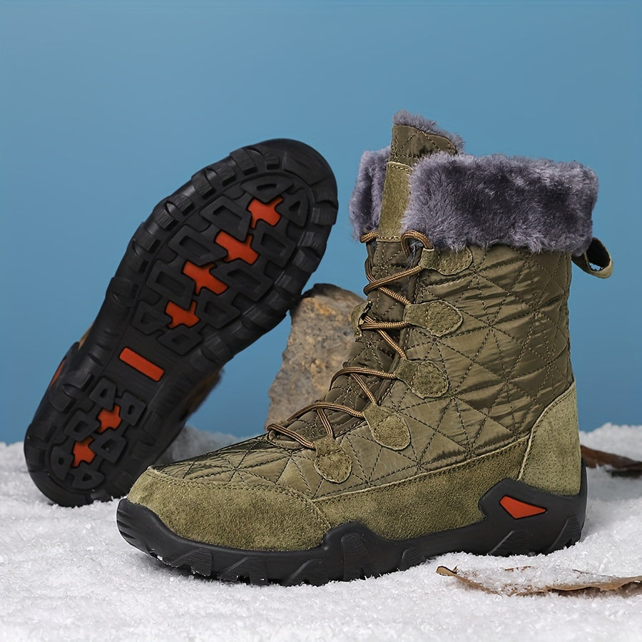 Men's Winter Snow Boots with Thermal Fuzzy Lining